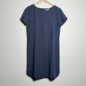 Lou & Grey NEW Womens Shirt Dress‎ S Blue Minimalist Nautical Vacation Office